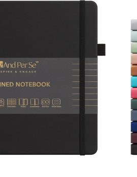 Lined Journal Notebook, 160 Pages, A5 5.7 x 8 inches College Ruled Thick Paper Notebook Journals for Writing, Hardcover Notebooks for Women Men Office School (1 Pack, Black)