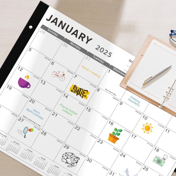 Desk Calendar 2025-2026, KOPEESY Large Calendar 18 Months From January 2025 to June 2026, 22" x 17" Desk top Calendar with Notes for Home, Office and School - Image 5