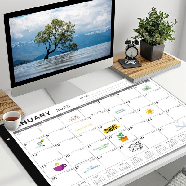 Desk Calendar 2025-2026, KOPEESY Large Calendar 18 Months From January 2025 to June 2026, 22" x 17" Desk top Calendar with Notes for Home, Office and School - Image 6
