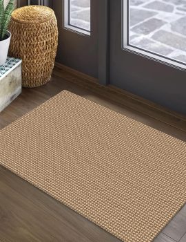 EARTHALL Woven Area Rug 2×3 Ft Washable Rugs for Entryway Braided Non Slip Throw Rugs Door Mat Indoor Outdoor Entrance Small Cotton Woven Carpet for Kitchen Foyer Front Door, Orange/Tan/Brown