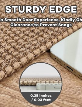 EARTHALL Woven Area Rug 2×3 Ft Washable Rugs for Entryway Braided Non Slip Throw Rugs Door Mat Indoor Outdoor Entrance Small Cotton Woven Carpet for Kitchen Foyer Front Door, Orange/Tan/Brown