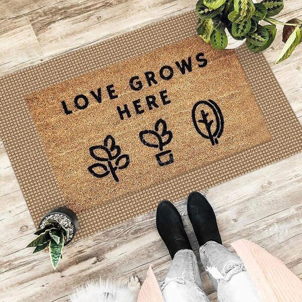 EARTHALL Woven Area Rug 2x3 Ft Washable Rugs for Entryway Braided Non Slip Throw Rugs Door Mat Indoor Outdoor Entrance Small Cotton Woven Carpet for Kitchen Foyer Front Door, Orange/Tan/Brown - Image 6