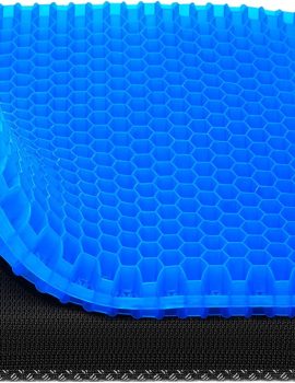 Gel Seat Cushion, Cooling seat Cushion (Super Large & Thick), Breathable Honeycomb Design Absorbs Pressure Points Seat Cushion, Gel Cushion for Office Chair, Home Car seat Cushion for Wheelchair