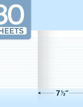 SUNEE Composition Notebooks (4 Pack) – Wide Ruled Paper, Composition Book, 9 3/4″ x 7 1/2″, 80 Sheets/160 Pages, Assorted Colors, School & Office Supplies