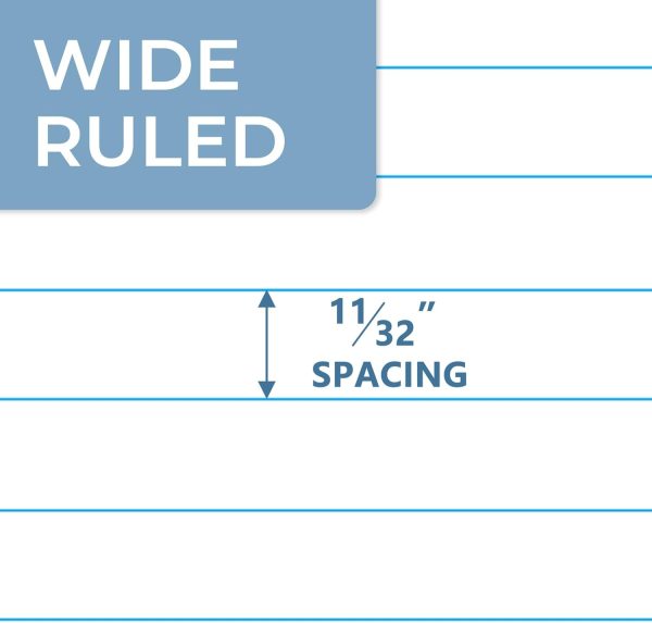 SUNEE Composition Notebooks (4 Pack) - Wide Ruled Paper, Composition Book, 9 3/4" x 7 1/2", 80 Sheets/160 Pages, Assorted Colors, School & Office Supplies - Image 3
